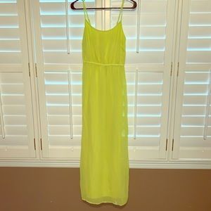 Small neon yellow old navy maxi dress